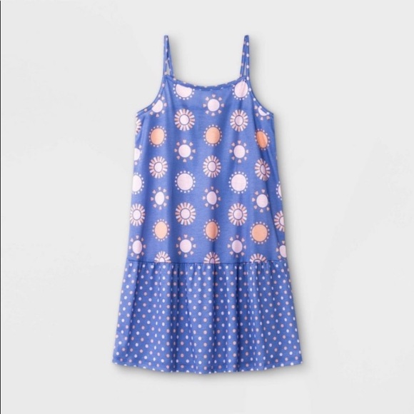 Target Other - Cat & Jack Girls Tiered Sun Purple Nightgown Size Large